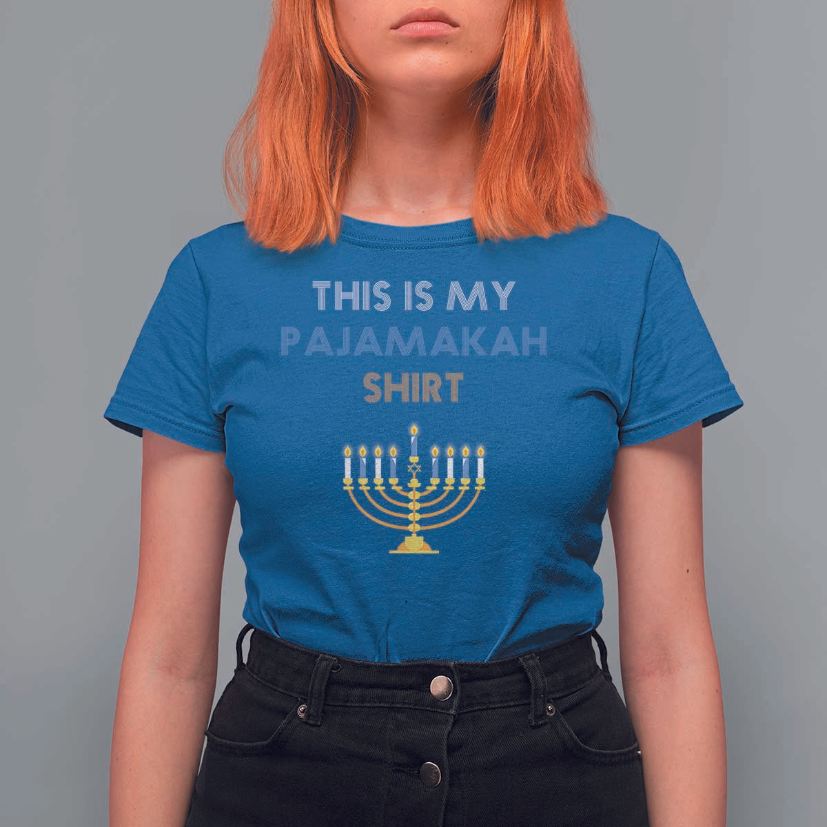 Funny Hanukkah Pajama T Shirt For Women This is My Pajamakah Gift - Wonder Print Shop