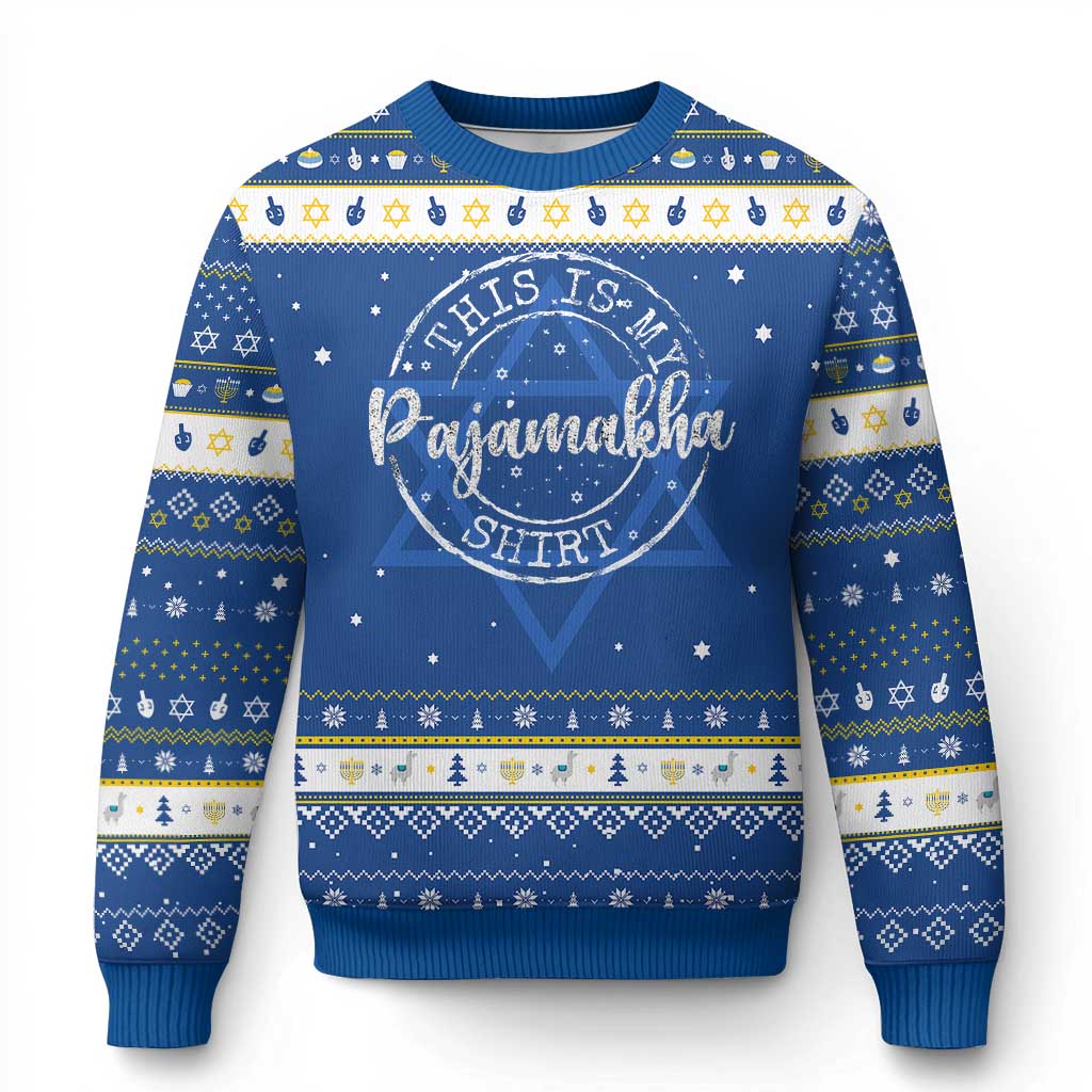 Funny Hanukkah Hanukkah Ugly Sweater This is My Pajamakah Pajama Gift - Wonder Print Shop