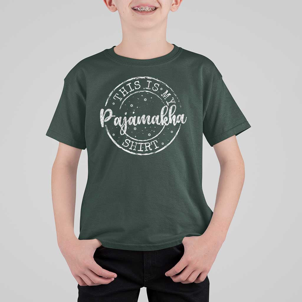 Funny Hanukkah T Shirt For Kid This is My Pajamakah Pajama Gift - Wonder Print Shop