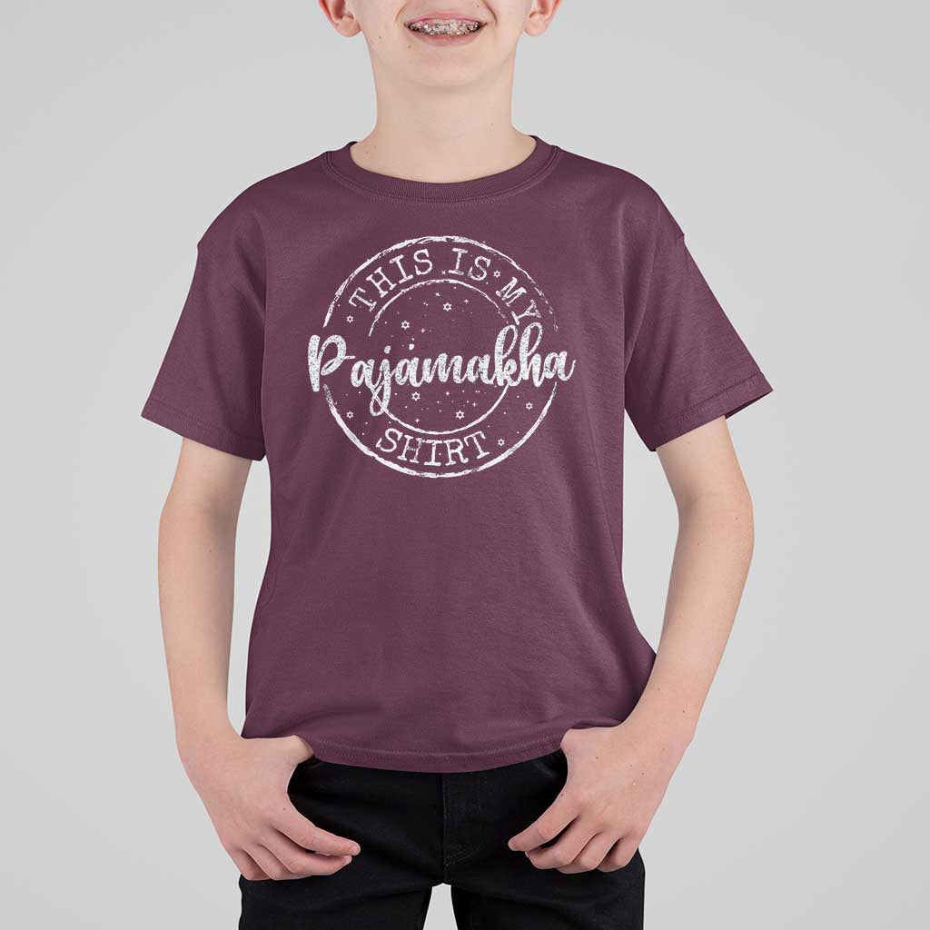 Funny Hanukkah T Shirt For Kid This is My Pajamakah Pajama Gift - Wonder Print Shop
