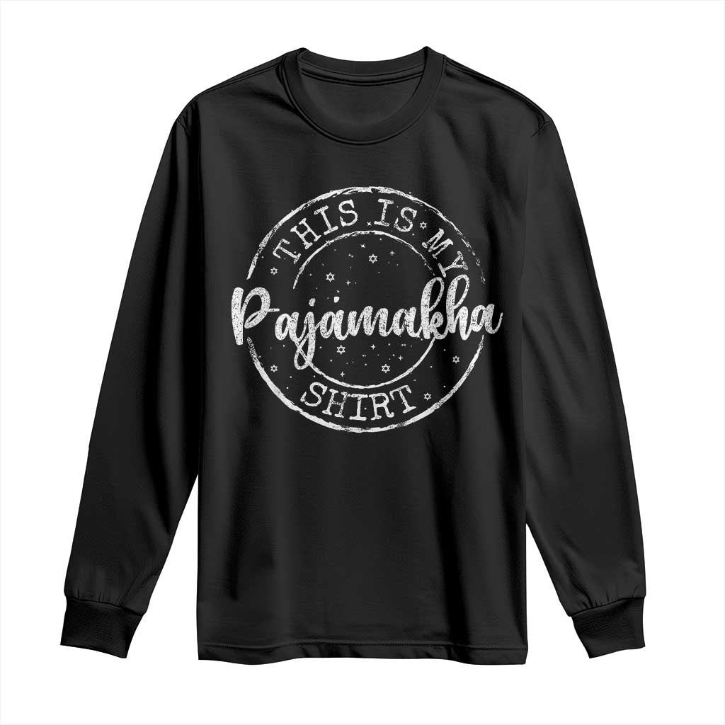 Funny Hanukkah Long Sleeve Shirt This is My Pajamakah Pajama Gift