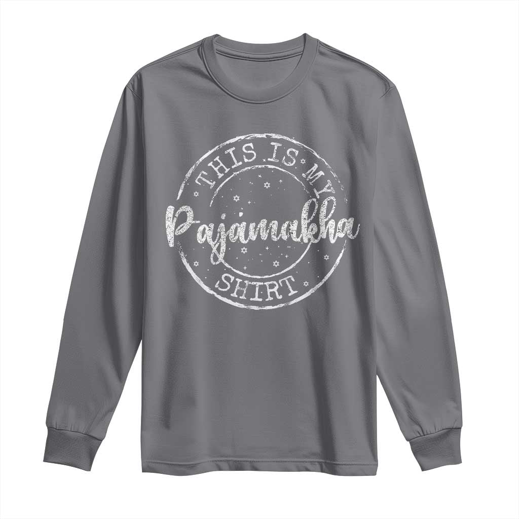 Funny Hanukkah Long Sleeve Shirt This is My Pajamakah Pajama Gift