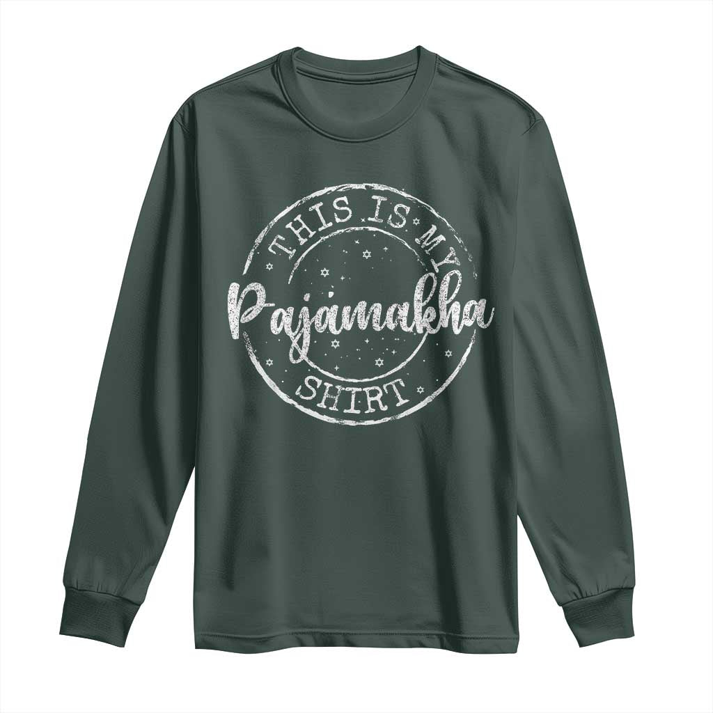 Funny Hanukkah Long Sleeve Shirt This is My Pajamakah Pajama Gift