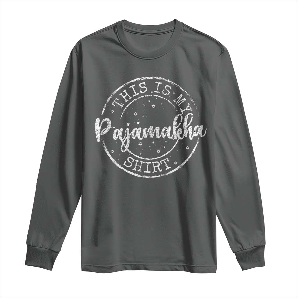 Funny Hanukkah Long Sleeve Shirt This is My Pajamakah Pajama Gift