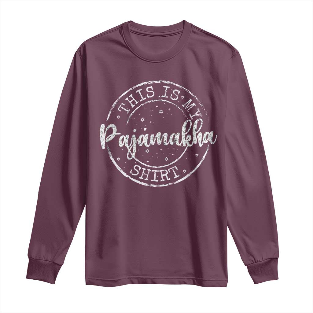 Funny Hanukkah Long Sleeve Shirt This is My Pajamakah Pajama Gift