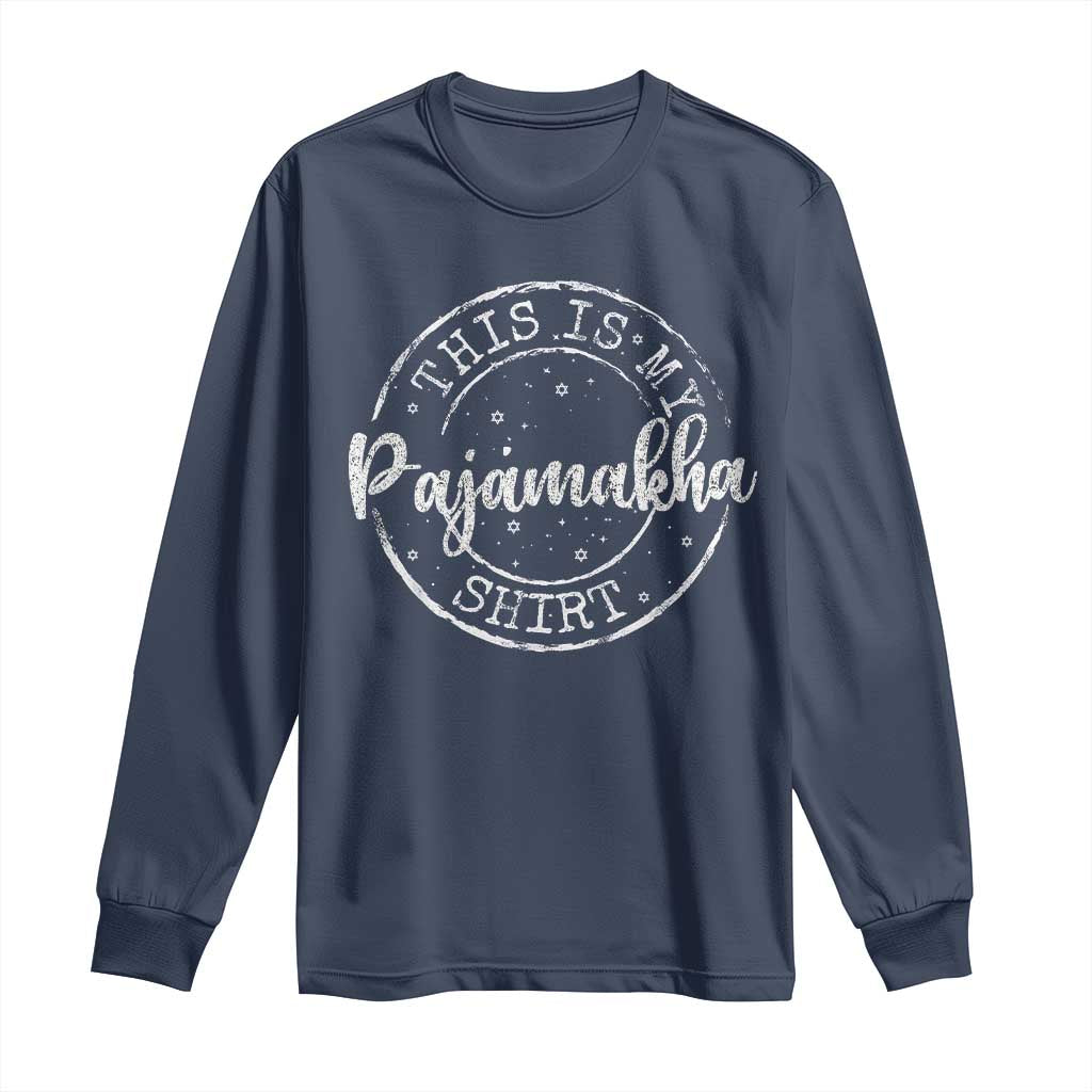 Funny Hanukkah Long Sleeve Shirt This is My Pajamakah Pajama Gift