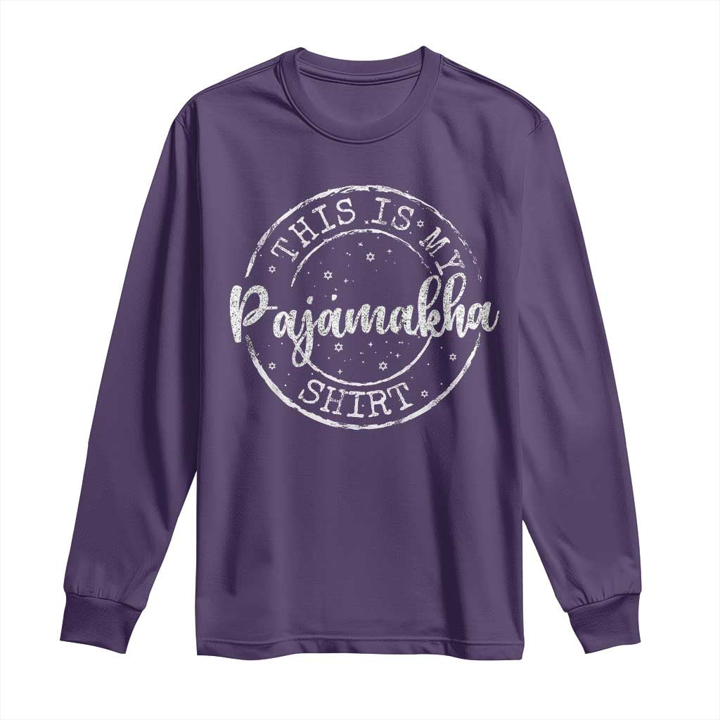 Funny Hanukkah Long Sleeve Shirt This is My Pajamakah Pajama Gift