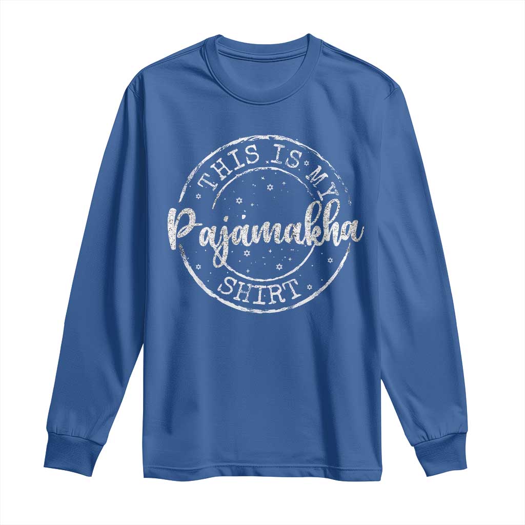 Funny Hanukkah Long Sleeve Shirt This is My Pajamakah Pajama Gift