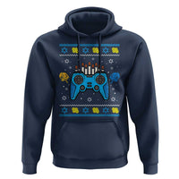 Happy Hanukkah Hoodie Jewish Video Game Gamer Ugly Hanukkah Chanukah