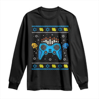 Happy Hanukkah Long Sleeve Shirt Jewish Video Game Gamer Ugly Hanukkah Chanukah