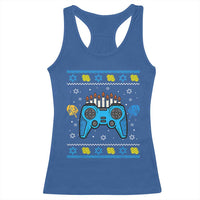 Happy Hanukkah Racerback Tank Top Jewish Video Game Gamer Ugly Hanukkah Chanukah