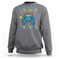 Happy Hanukkah Sweatshirt Jewish Video Game Gamer Ugly Hanukkah Chanukah - Wonder Print Shop