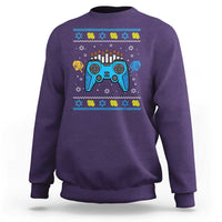 Happy Hanukkah Sweatshirt Jewish Video Game Gamer Ugly Hanukkah Chanukah - Wonder Print Shop