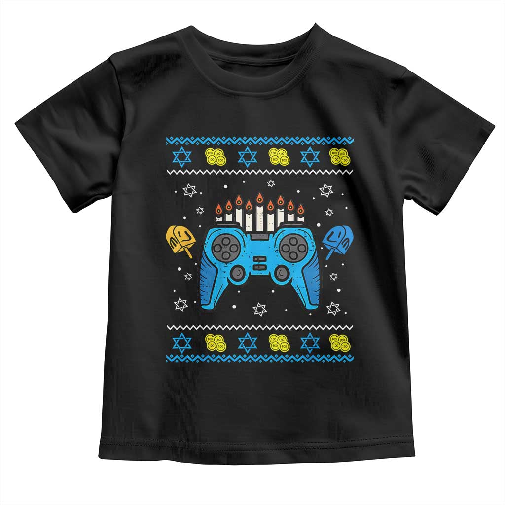 Happy Hanukkah Toddler T Shirt Jewish Video Game Gamer Ugly Hanukkah Chanukah
