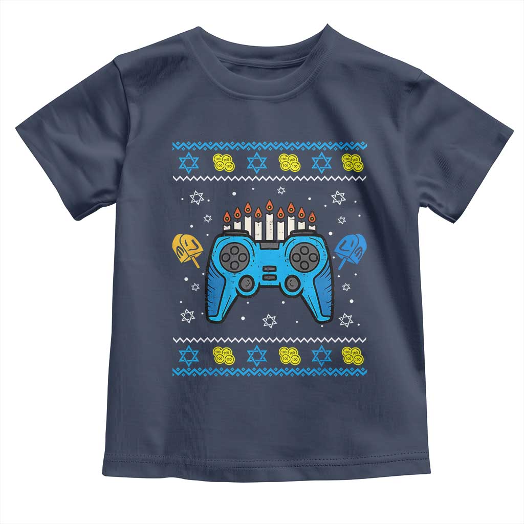 Happy Hanukkah Toddler T Shirt Jewish Video Game Gamer Ugly Hanukkah Chanukah