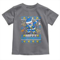 Happy Chrismukkah Merry Christmas Hanukkah Toddler T Shirt Dabbing Santa Ugly Chanukah Jewish