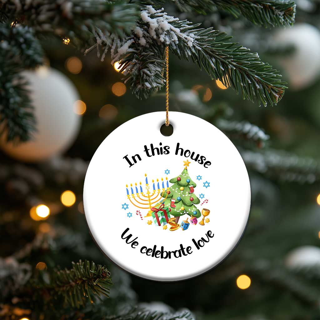 Xmas Hanukkah Gifts Christmas Ornament Happy Chrismukkah Jewish Holiday Christmas Spiritual Gifts 2024 - Wonder Print Shop