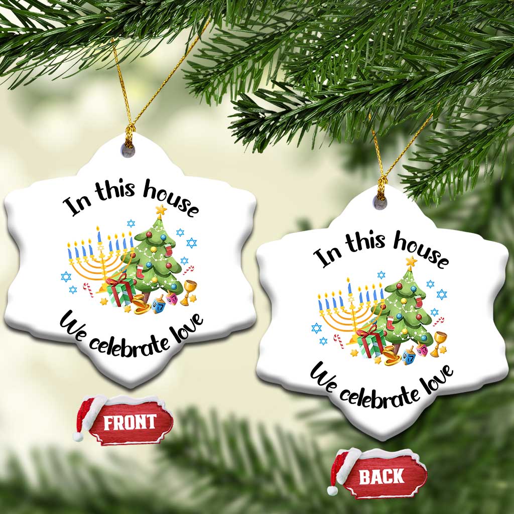 Xmas Hanukkah Gifts Christmas Ornament Happy Chrismukkah Jewish Holiday Christmas Spiritual Gifts 2024 - Wonder Print Shop