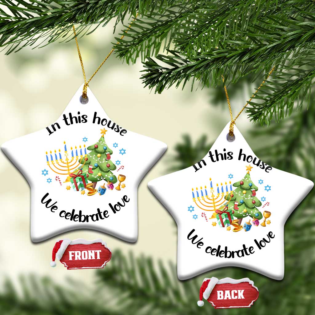 Xmas Hanukkah Gifts Christmas Ornament Happy Chrismukkah Jewish Holiday Christmas Spiritual Gifts 2024 - Wonder Print Shop