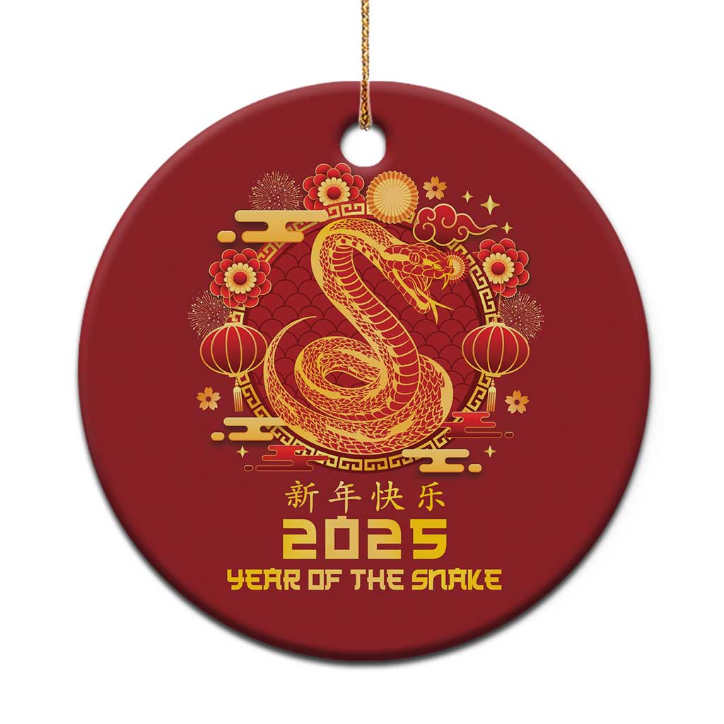 Year Of The Snake 2025 Lunar New Year Christmas Ornament Zodiac Snake Charm Red Decor for Luck