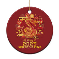 Year Of The Snake 2025 Lunar New Year Christmas Ornament Zodiac Snake Charm Red Decor for Luck