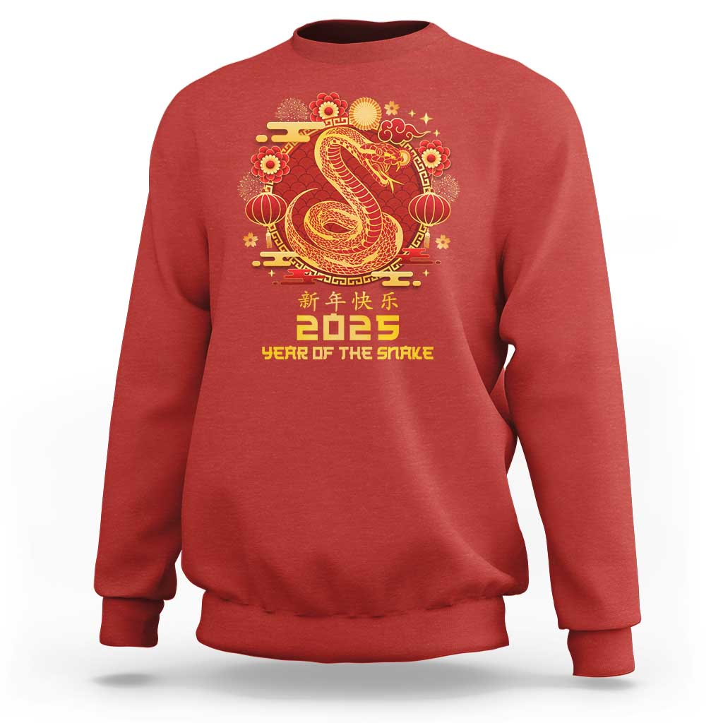Year Of The Snake 2025 Lunar New Year Sweatshirt - Wonder Print Shop