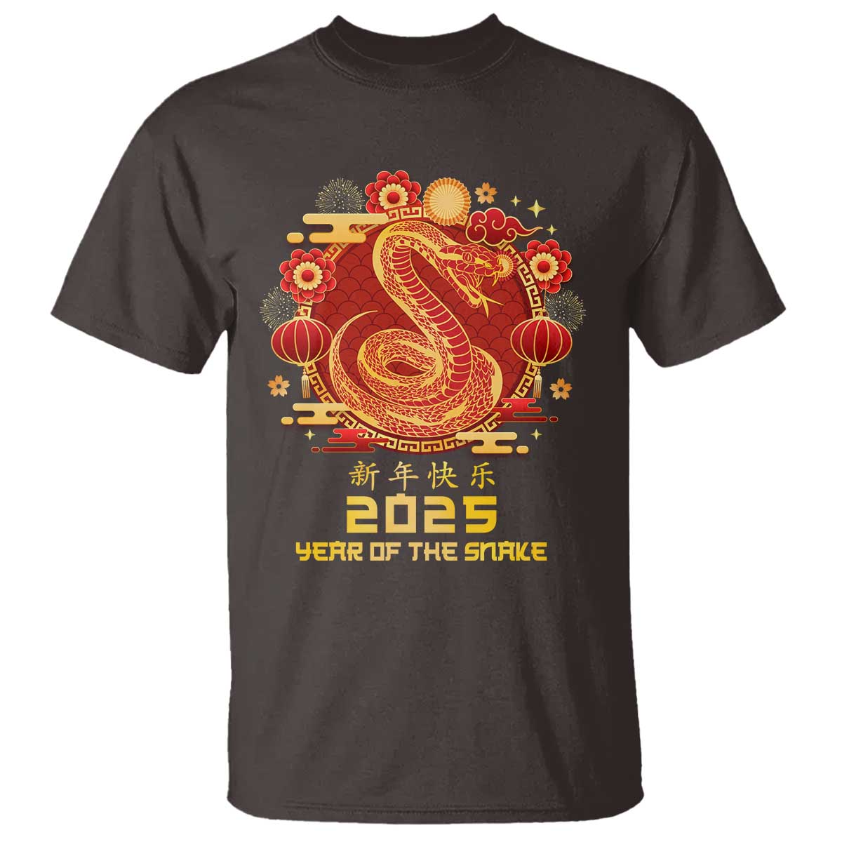 Year Of The Snake 2025 Lunar New Year T Shirt - Wonder Print Shop