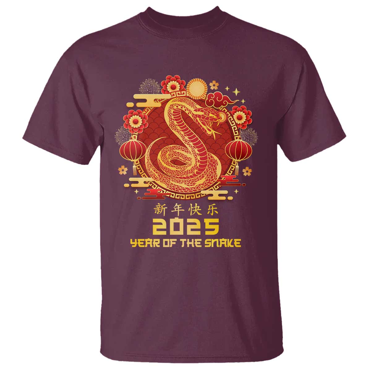 Year Of The Snake 2025 Lunar New Year T Shirt - Wonder Print Shop