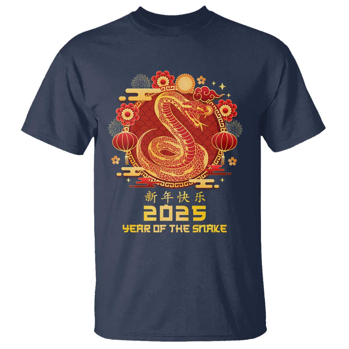 Year Of The Snake 2025 Lunar New Year T Shirt - Wonder Print Shop