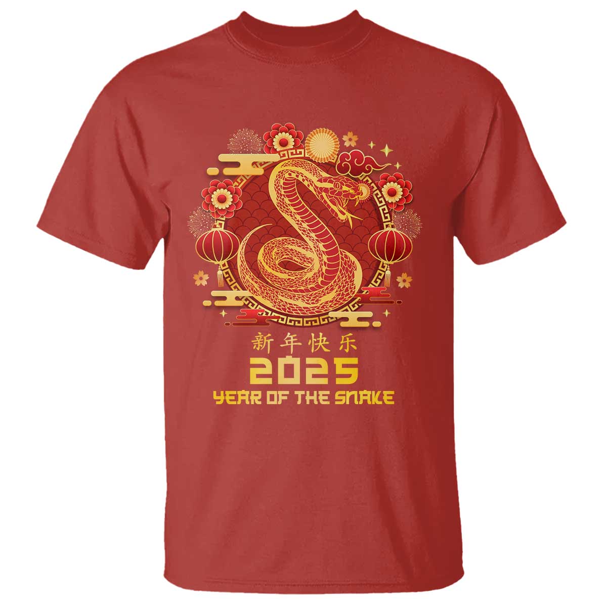 Year Of The Snake 2025 Lunar New Year T Shirt - Wonder Print Shop