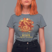 Year Of The Snake 2025 Lunar New Year T Shirt For Women - Wonder Print Shop