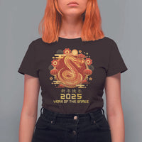 Year Of The Snake 2025 Lunar New Year T Shirt For Women - Wonder Print Shop