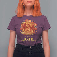 Year Of The Snake 2025 Lunar New Year T Shirt For Women - Wonder Print Shop