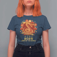 Year Of The Snake 2025 Lunar New Year T Shirt For Women - Wonder Print Shop