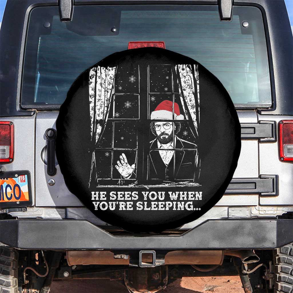 Stranger Christmas Spare Tire Cover Funny Murray He Sees You Vintage - Wonder Print Shop