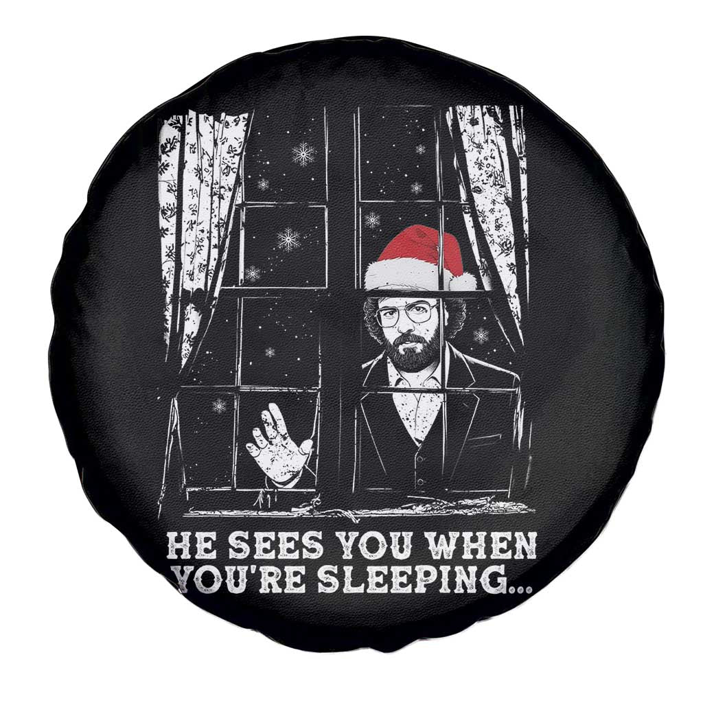 Stranger Christmas Spare Tire Cover Funny Murray He Sees You Vintage - Wonder Print Shop