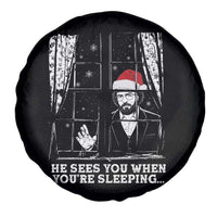 Stranger Christmas Spare Tire Cover Funny Murray He Sees You Vintage - Wonder Print Shop