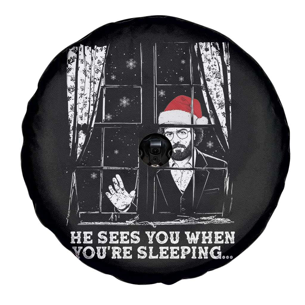 Stranger Christmas Spare Tire Cover Funny Murray He Sees You Vintage - Wonder Print Shop