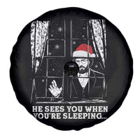 Stranger Christmas Spare Tire Cover Funny Murray He Sees You Vintage - Wonder Print Shop