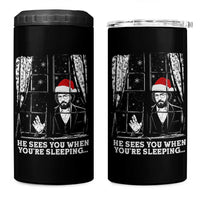 Stranger Christmas 4 in 1 Can Cooler Tumbler Funny Murray He Sees You Vintage - Wonder Print Shop