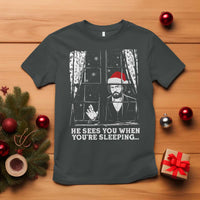 Stranger Christmas T Shirt Funny Murray He Sees You Vintage - Wonder Print Shop