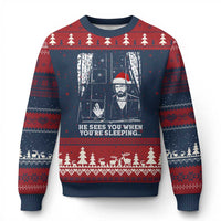 Stranger Xmas Ugly Christmas Sweater Funny Murray He Sees You Vintage - Wonder Print Shop