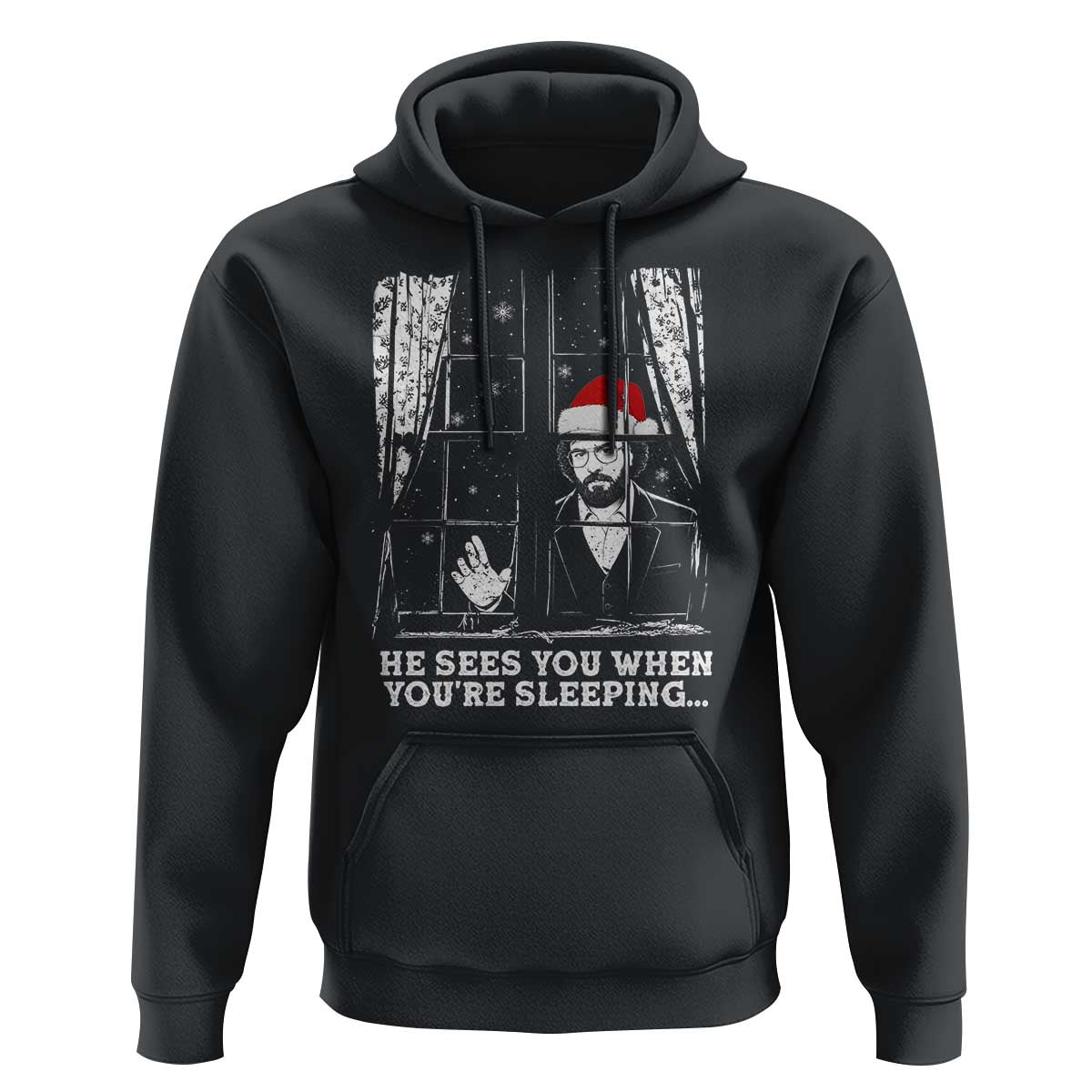 Stranger Christmas Hoodie Funny Murray He Sees You Vintage - Wonder Print Shop