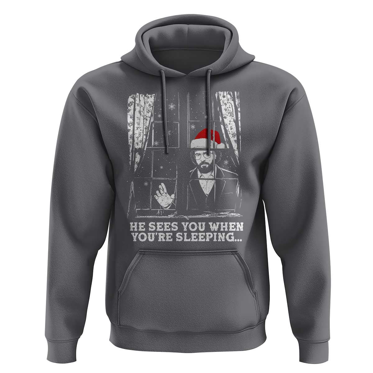 Stranger Christmas Hoodie Funny Murray He Sees You Vintage - Wonder Print Shop