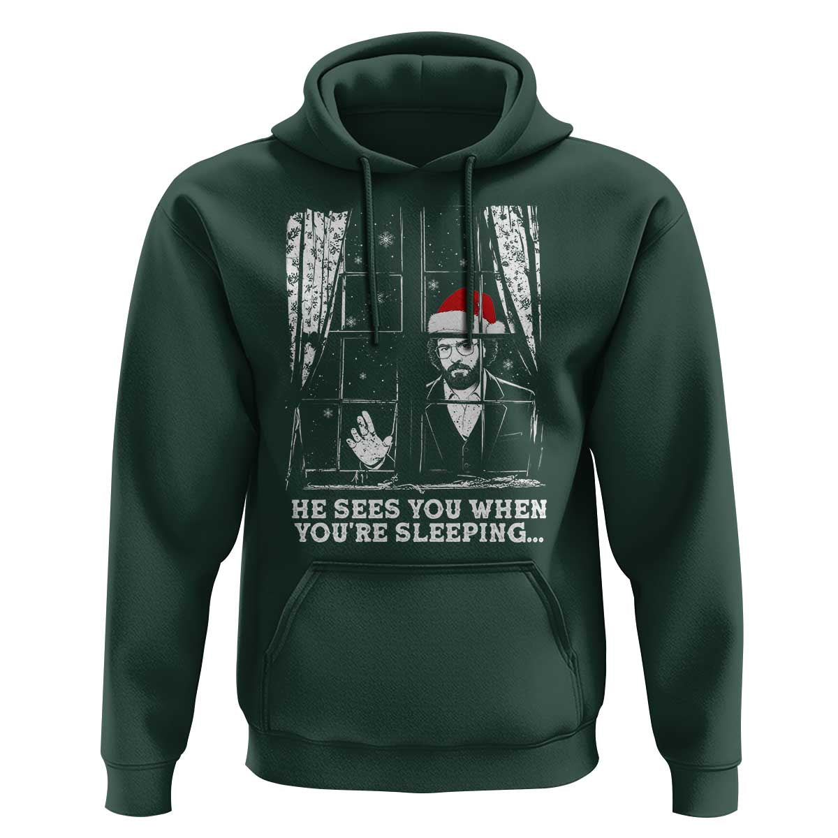 Stranger Christmas Hoodie Funny Murray He Sees You Vintage - Wonder Print Shop