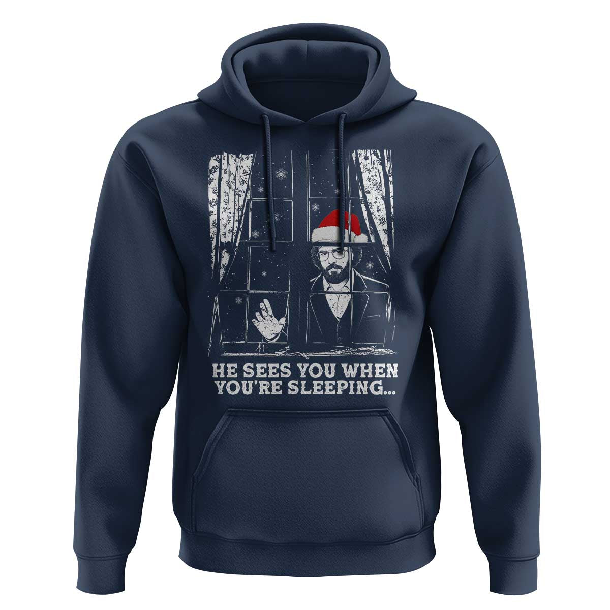 Stranger Christmas Hoodie Funny Murray He Sees You Vintage - Wonder Print Shop