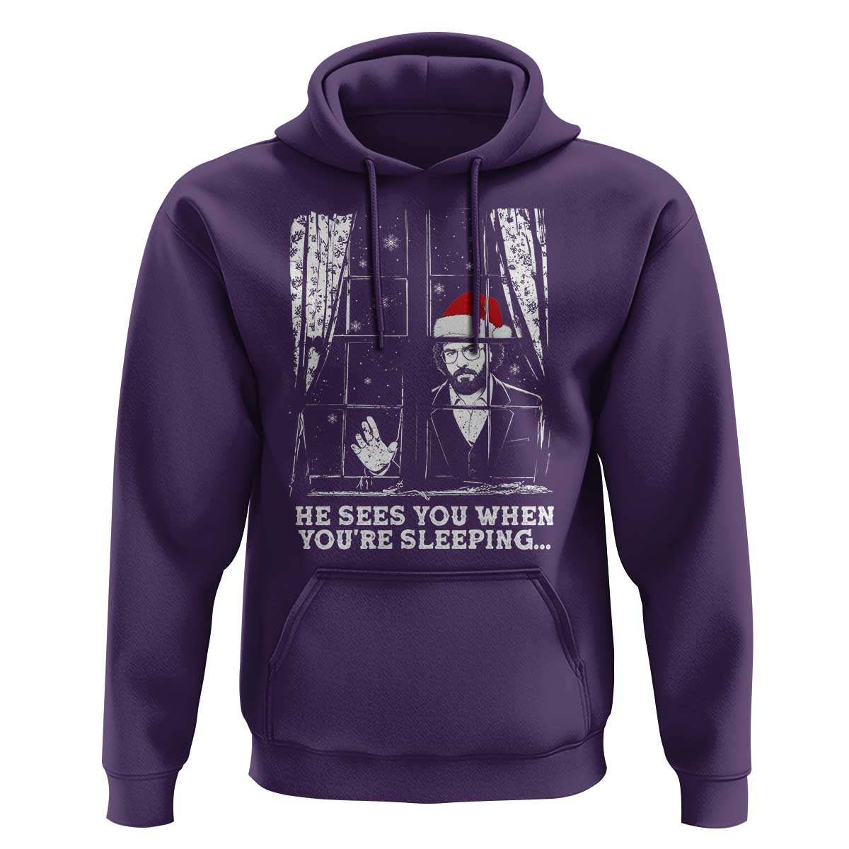 Stranger Christmas Hoodie Funny Murray He Sees You Vintage - Wonder Print Shop