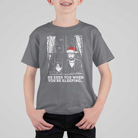 Stranger Christmas T Shirt For Kid Funny Murray He Sees You Vintage - Wonder Print Shop