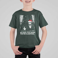 Stranger Christmas T Shirt For Kid Funny Murray He Sees You Vintage - Wonder Print Shop