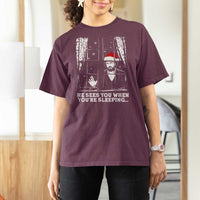 Stranger Christmas T Shirt For Women Funny Murray He Sees You Vintage - Wonder Print Shop